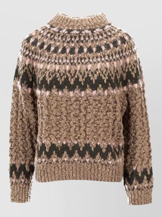 Moncler high neck chunky knit grenoble jumper