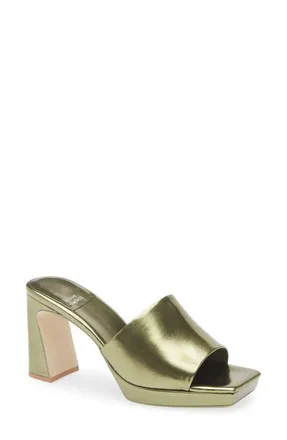 Jeffrey Campbell Dress Code Sandal in Olive Metallic at Nordstrom, Size 8.5