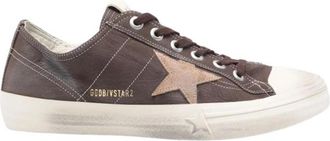 Golden Goose Zijde en nylon sneakers met verweerde details - Heren - Sneakers - Bruin - 41 EU - Nylon - Schoenen