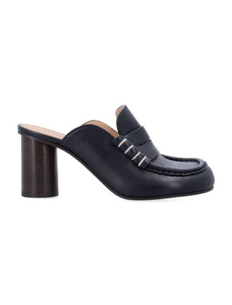 J.W.Anderson Black Leather Loafer Mules