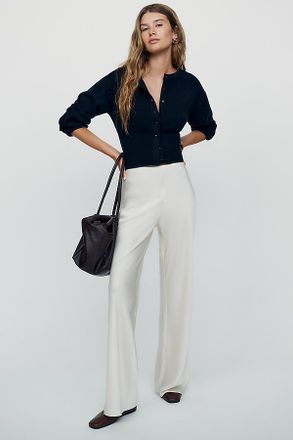 Reformation Gale Satin Mid-Rise Bias Pants