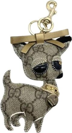 Gucci Pre-owned Accessories, female, Brown, Size: ONE SIZE Pre-owned Canvas Key-holder