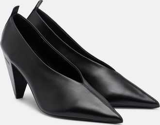 Loewe Origami Cubic leather pumps