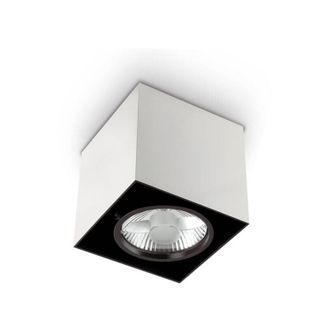 Ideal Lux Ideal Lux - Plafoniera Moderna Mood Square Alluminio Bianco 1 Luce Gu10 7W 3000K D15Cm