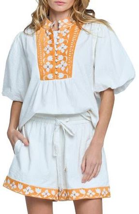 Ciebon Aphyna Puff Sleeve Top in White at Nordstrom Rack, Size X-Small