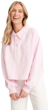 NA-KD Buttoned Collar Sweater, Light Pink, Small