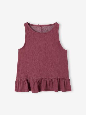 Vertbaudet M&auml;dchen Top mit Volants terrakotta