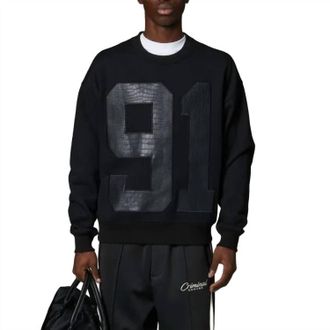 Criminal Damage Animal 91 Boxy Fit Sweatshirt In Black