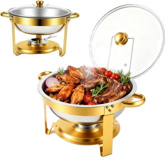 OEM Servidor De Buffet, Acero Inoxidable, Capacidad De 5 Cuartos De Gal&oacute;n, Paquete De 2