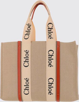 Chloé Borsa Woody Chloé in canvas di lino