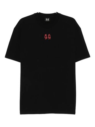 44 Label Group embroidered logo T-shirt - Black
