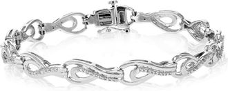 Vir Jewels 1/5 cttw Lab Grown Diamond Fashion Bracelet in Sterling Silver 7 Inch For Women
