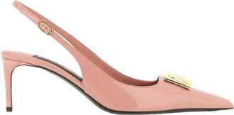 Dolce & Gabbana Womens Lollo Leather Pumps - Pink Calf Leather - Size 38.5 EU/IT