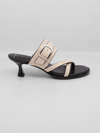 Free People Womens Belted Heel Sandal In Bone Leather