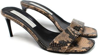 Stella McCartney Faux Snakeskin Mules Size 36
