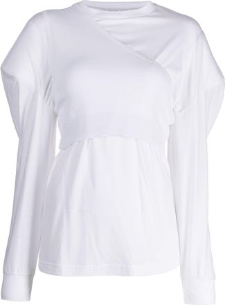 Enfold asymmetric blouse - women - Cotton - 38 - White