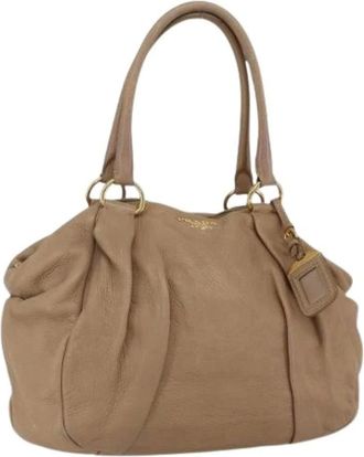 Prada Pre-owned Handbags, female, Beige, Size: ONE SIZE Pre-owned Vintage Handbag