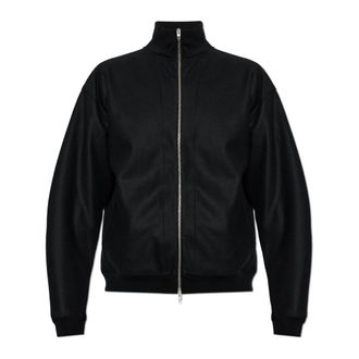 Jil Sander Wool Jacket - Heren - Bomber jackets - Zwart - XL - Wol - Jassen