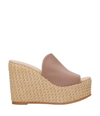 Espadrilles Sandalen Lederbraun