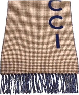 Gucci Pre-owned Cashmere Sjaal - unisex - Vintage Accessoires - Beige - ONE Size - Vintage