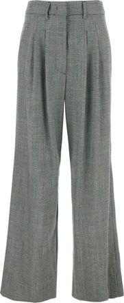 Pantaloni Torino Pantaloni a quadri con pieghe - Grigio