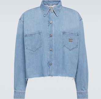Miu Miu Cropped denim shirt