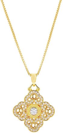 Savvy Cie Jewels Cz Pendant Necklace