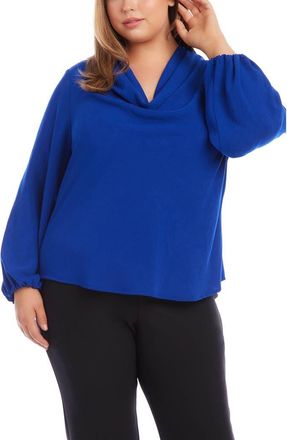 Karen Kane Cowl Neck Top in Royal at Nordstrom Rack, Size 1X