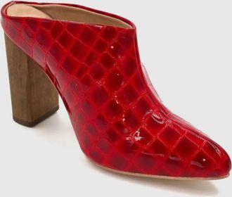 Christina Lombardi Womens Zermatt Block Mule In Red Patent