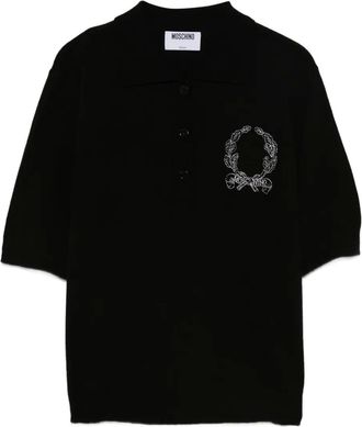 Moschino Polo con logo - Nero