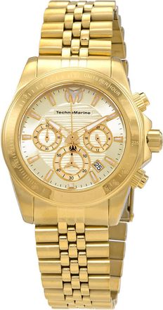 Technomarine Manta Ray Chronograph Gold Dial Mens Watch TM-219022