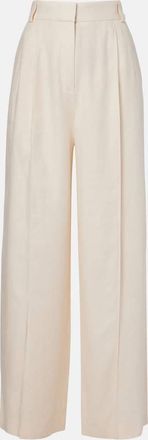 Loro Piana Lodger linen and wool wide-leg pants