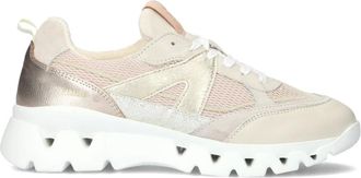 Fred De La Bretoniere Schoenen, Dames, Beige, 42 EU, Leer, Golden Nona Eef Sneakers