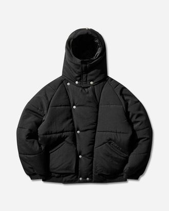 Cav Empt Men s Diagonal Flap Puff Jacket Black