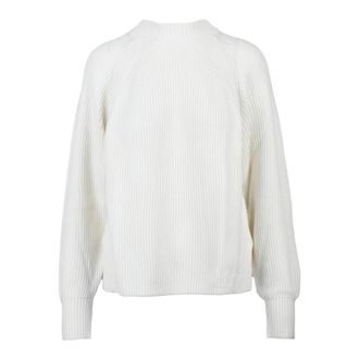 Calvin Klein Jeans Maglione in cotone - Dames - Ronde hals truien - Wit - S - Katoen - Truien & Vesten