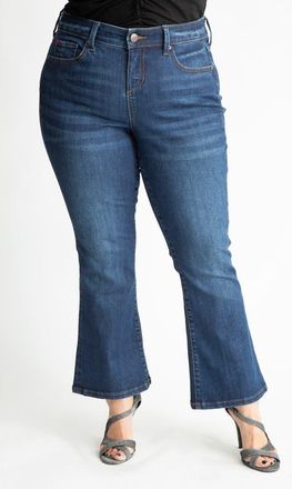 Slink Jeans High Waist Ankle Flare Jeans in Lily at Nordstrom, Size 24W