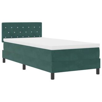vidaXL Cama Tipo Box Spring Verde Oscuro 90 X 190 Cm Terciopelo Vidaxl