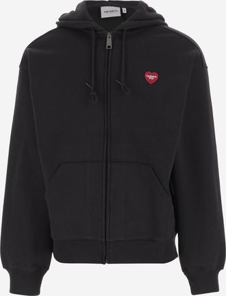 Carhartt Work in Progress Black Logo Hoodie Sweatshirt