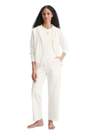 Marc O'Polo Loungehose MARC OPOLO Lounge Longpants, Damen, Gr. XL, N-Gr, weiss (wei&szlig;), Single Jersey, Obermaterial: 100% Baumwolle, unifarben, Hosen Loungehose, s