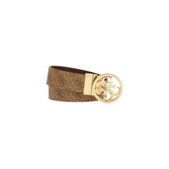 Guess Belts, female, Beige, Size: ONE SIZE Polyester Belt with Buckle Detailing