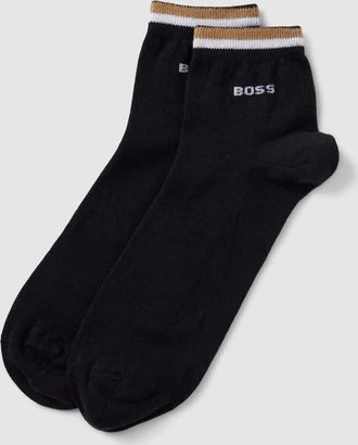 HUGO BOSS Socken mit Label-Print im 2er-Pack in Black, Gr&ouml;&szlig;e 43-46