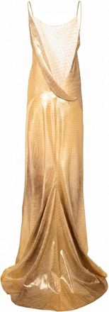 Roberto Cavalli Womens Dress Silk Gold