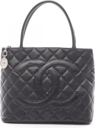 Chanel Black Leather Tote Bag (Pre-Owned)