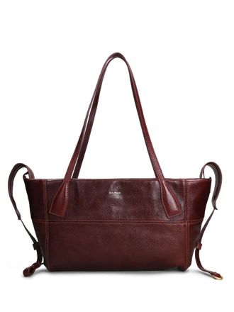 Balmain small Track Zips tote bag - women - Calf Leather - One Size - Red