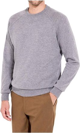 FILIPPO DE LAURENTIIS Wool and Cashmere Raglan Sleeve Jumper - male - Filippo De Laurentiis - Round-neck Knitwear - Gray - 3XL - Knitwear