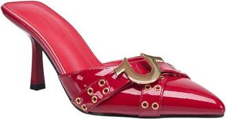 True Religion Doll Metal Logo Heel in Red at Nordstrom, Size 10