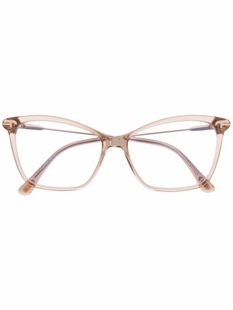 Tom Ford Eyewear square-frame glasses - unisex - Acetate/Metal - One Size - Neutrals