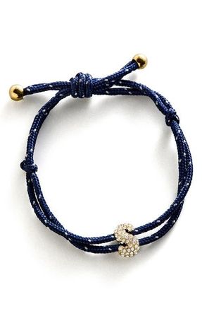 BaubleBar Initial Custom Paracord Bracelet in Blue S at Nordstrom
