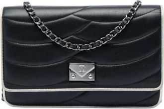Chanel Pre-owned Wallet on Chain - Dames - Vintage Schoudertas - Zwart - ONE Size - Leer - Vintage