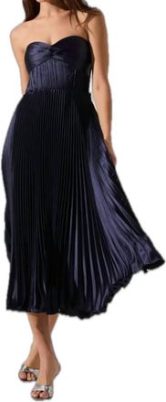 Astr Ascella Midi Dress In Navy
